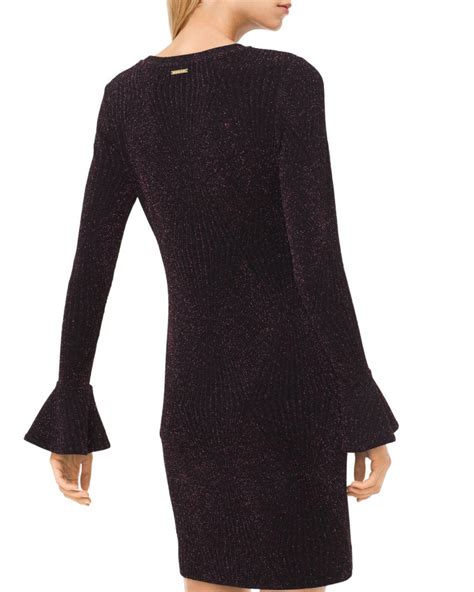 michael kors stretch knit bell cuff dress|Stretch Knit Cutout Dress .